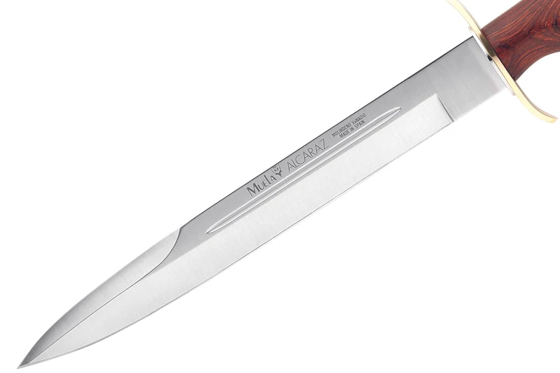 Couteau Muela Alcaraz 9296 lame en inox 26cm manche en bois de stamina + étui en cuir