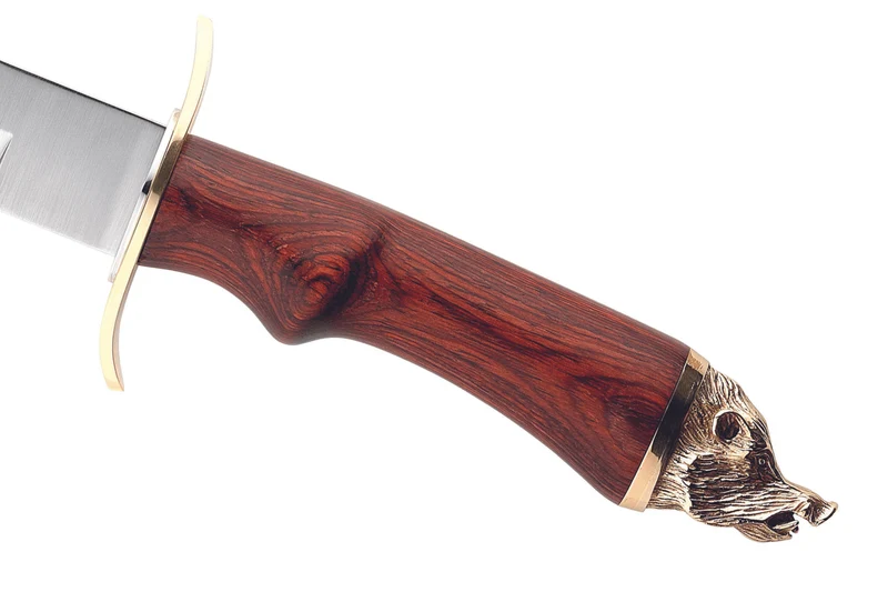 Couteau Muela Alcaraz 9296 lame en inox 26cm manche en bois de stamina + étui en cuir