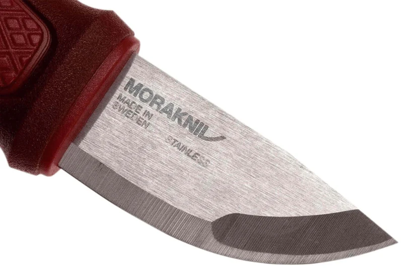 Couteau de poche Mora Eldris 12648 lame inox 5,9cm manche caoutchouc rouge + étui