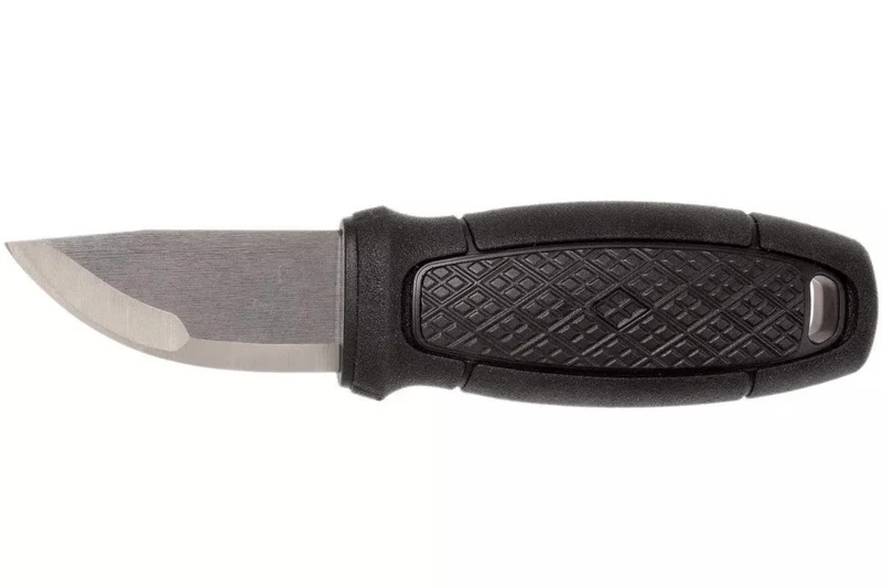 Couteau de poche Mora Eldris 12647 lame inox 5,9cm et manche en caoutchouc noir + étui
