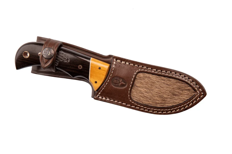 Couteau Muela Kudu 9278 série limitée lame 10cm manche en bois de granadillo et d'asteropeia + étui en cuir
