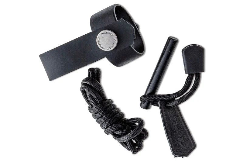 Petit couteau de poche Mora Eldris 12630 lame inox 5,9cm manche caoutchouc rouge avec allume-feu + étui