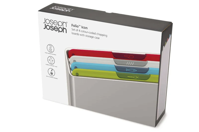 Set de 4 planches à découper hygiéniques Joseph Joseph Index 30x20cm