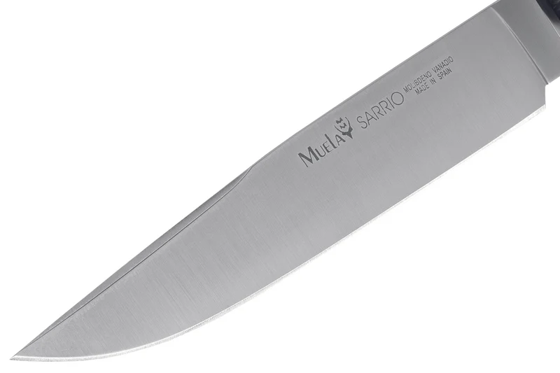 Couteau Muela Sarrio 9291 lame en inox 19cm avec manche en gomme noire + étui en cuir