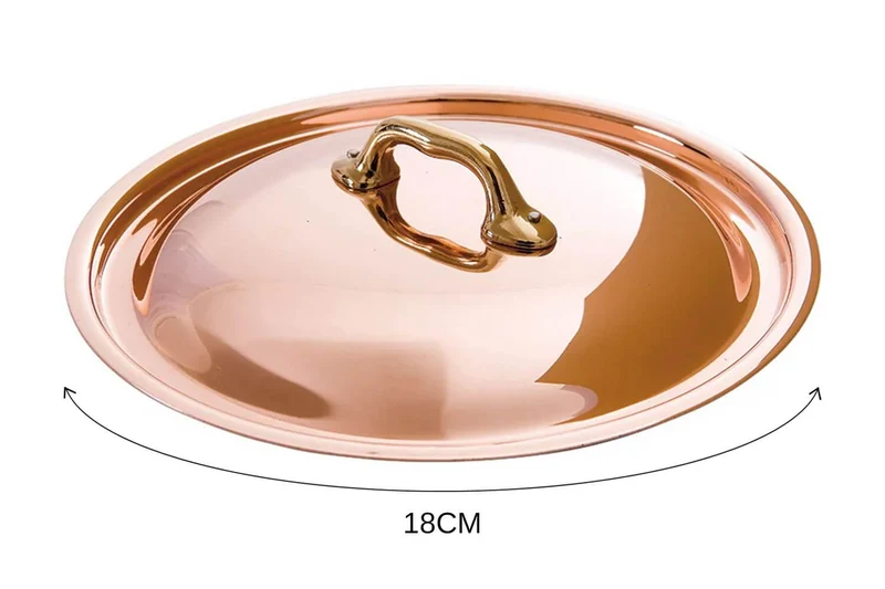 Couvercle en cuivre Mauviel M'Héritage 200B avec anse en bronze