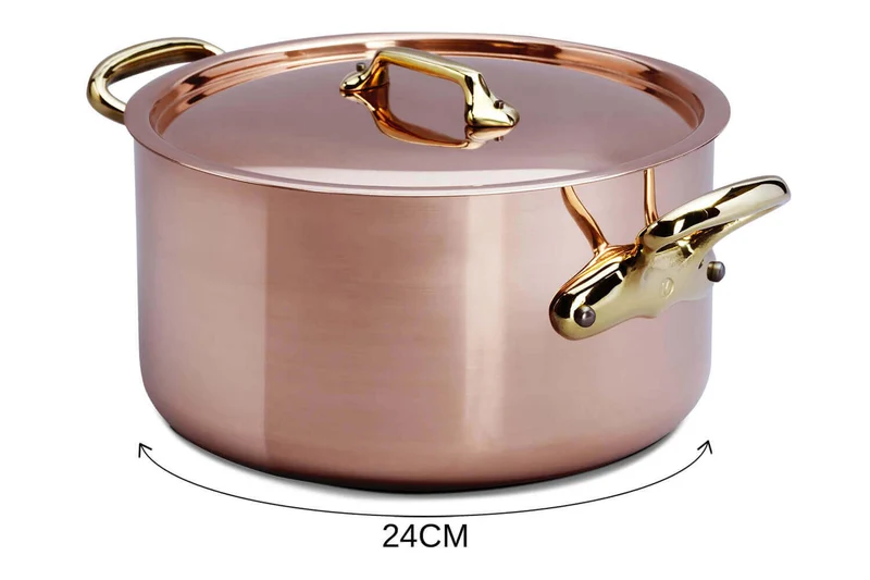 Cocotte en cuivre avec couvercle Mauviel M'Héritage 200B tous feux sauf induction
