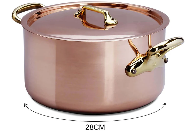 Cocotte en cuivre avec couvercle Mauviel M'Héritage 200B tous feux sauf induction