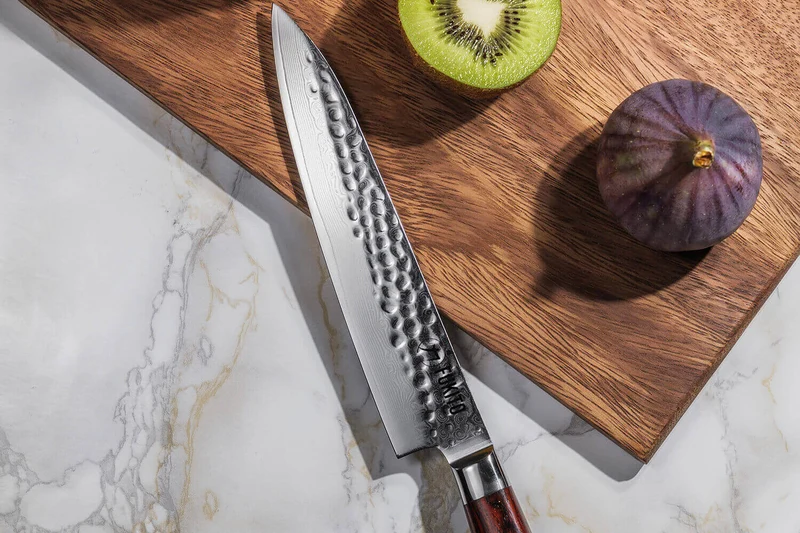 Coffret 2 couteaux de cuisine Fukito Rosewood Damas 67 couches : Universel + Chef