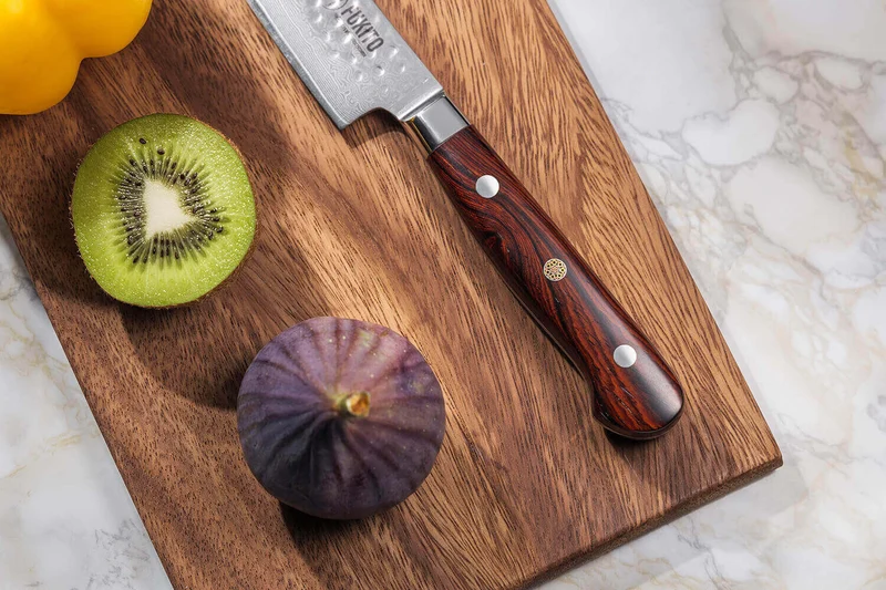 Coffret 2 couteaux de cuisine Fukito Rosewood Damas 67 couches : Universel + Chef