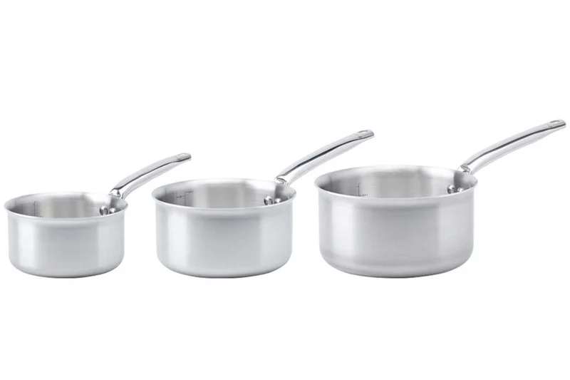 Set de 3 casseroles De Buyer Alchimy en inox 18/10 3 plis 16, 18 et 20cm
