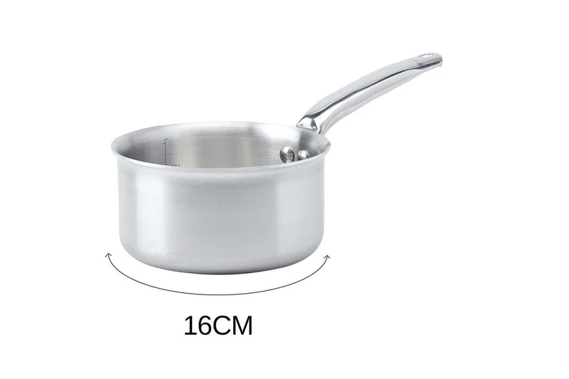 Set de 3 casseroles De Buyer Alchimy en inox 18/10 3 plis 16, 18 et 20cm