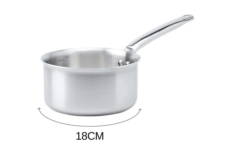 Set de 3 casseroles De Buyer Alchimy en inox 18/10 3 plis 16, 18 et 20cm