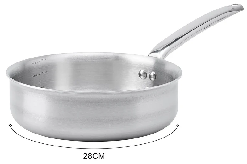 Sauteuse droite De Buyer Alchimy en inox 18/10 multicouches 3 plis