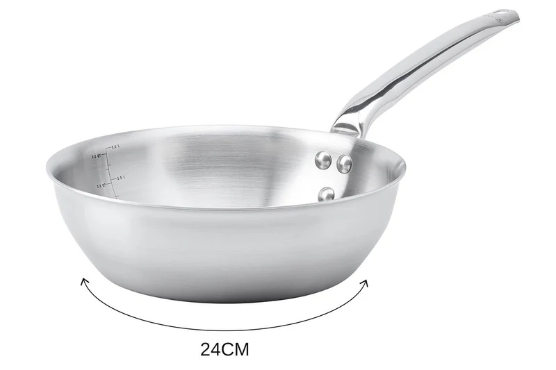 Sauteuse bombée De Buyer Alchimy en inox 18/10 multicouches 3 plis