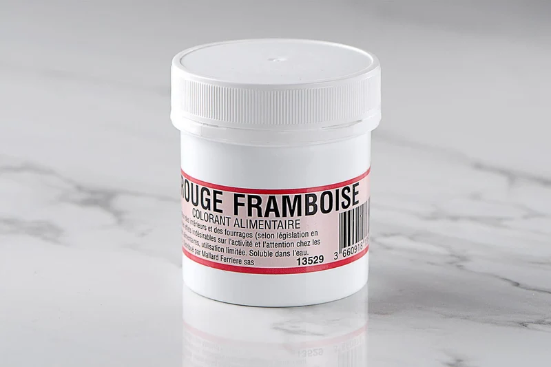 Colorant poudre concentré hydrosoluble rouge framboise 20g