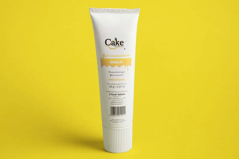 Colorant alimentaire tube gel jaune 100g