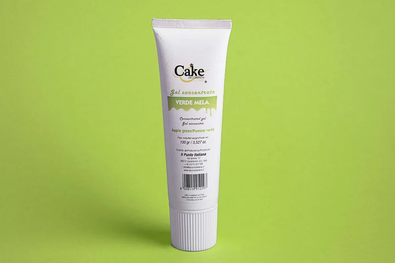 Colorant alimentaire tube gel vert pomme 100g