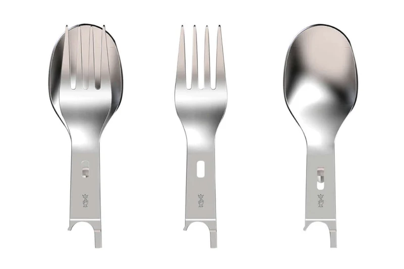 Set Picnic Plus Opinel N°08 fourchette + cuillère 2 en 1 avec étui serviette