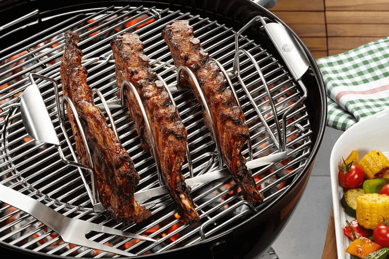 Support pour ribs Gefu en acier inox 40cm