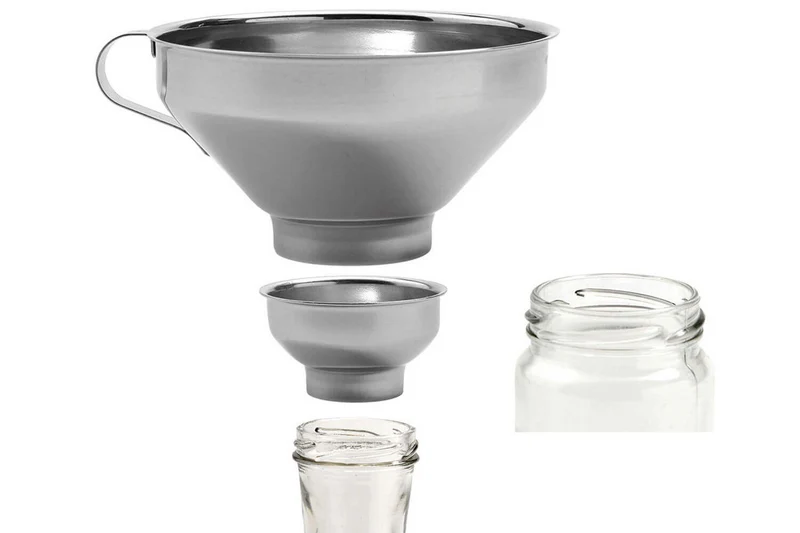 Entonnoir à confiture ø15cm De Buyer en inox à 2 embouts