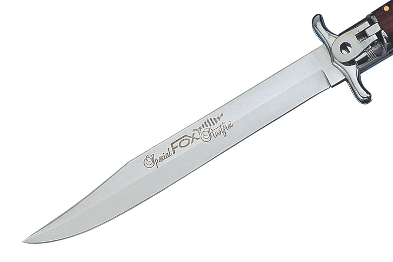 Couteau pliant Fox Special Hunter 1647 manche bois 11cm + étui en cuir
