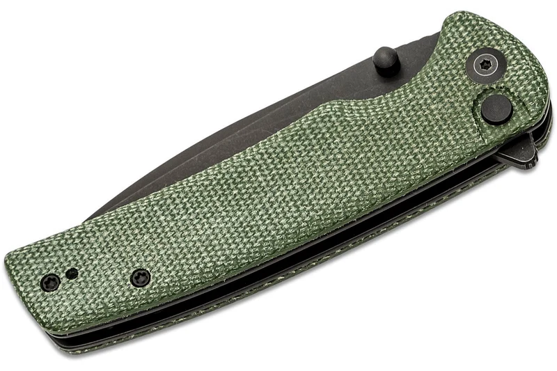 Couteau pliant Sencut Sachse S210072 manche en micarta vert foncé 11cm