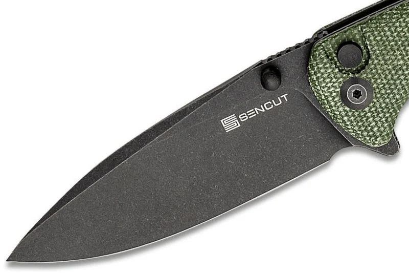 Couteau pliant Sencut Sachse S210072 manche en micarta vert foncé 11cm