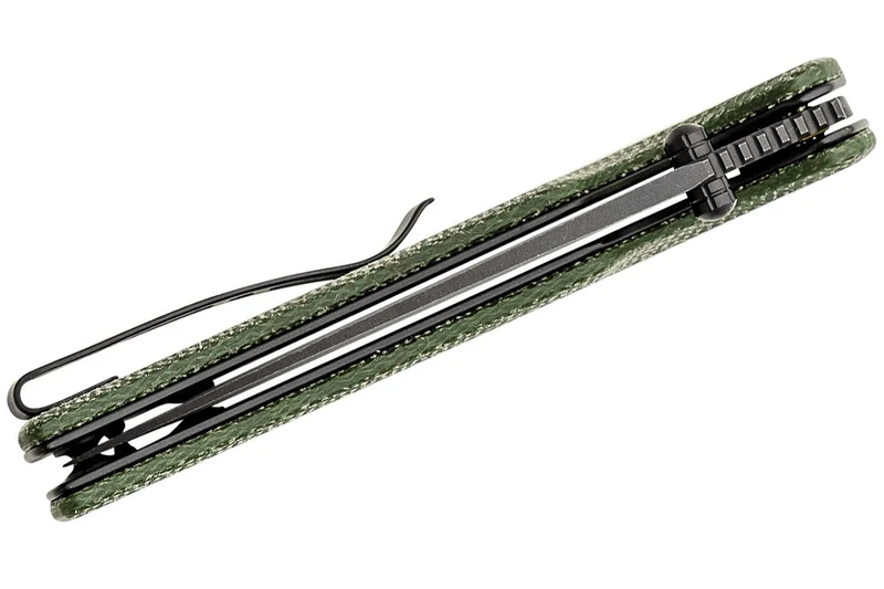 Couteau pliant Sencut Sachse S210072 manche en micarta vert foncé 11cm