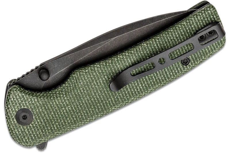 Couteau pliant Sencut Sachse S210072 manche en micarta vert foncé 11cm