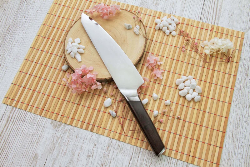 Couteau de chef Kutoyama lame 20cm et manche en bois d'ébène