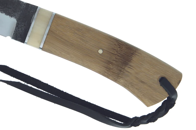 Couteau Citadel 63122 Nordic 2009 lame 12cm manche bambou avec bague en os + étui cuir