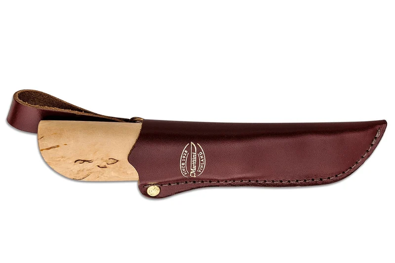 Couteau Marttiini New Handy 511017 lame 7,5cm manche bouleau madré + étui