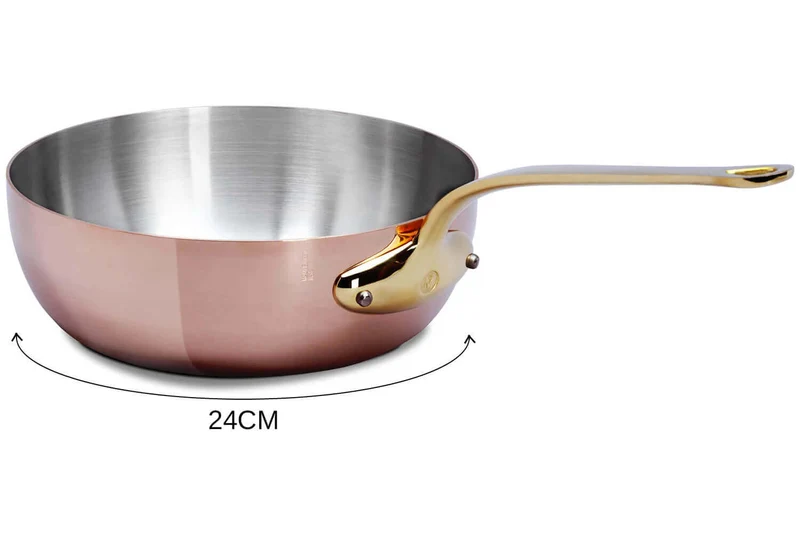 Sauteuse évasée bombée en cuivre Mauviel M'Héritage 200B tous feux sauf induction