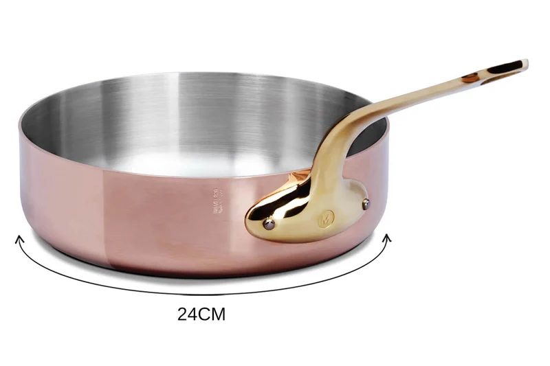 Plat à sauter en cuivre inox Mauviel M'Héritage 200B tous feux sauf induction