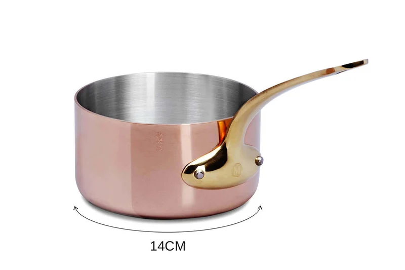 Casserole en cuivre inox Mauviel M'Héritage 200B compatible tous feux sauf induction