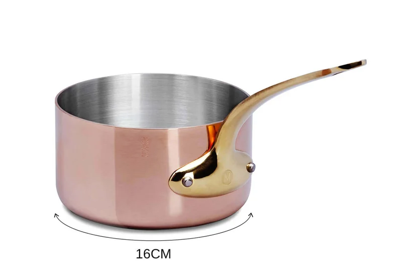 Casserole en cuivre inox Mauviel M'Héritage 200B compatible tous feux sauf induction