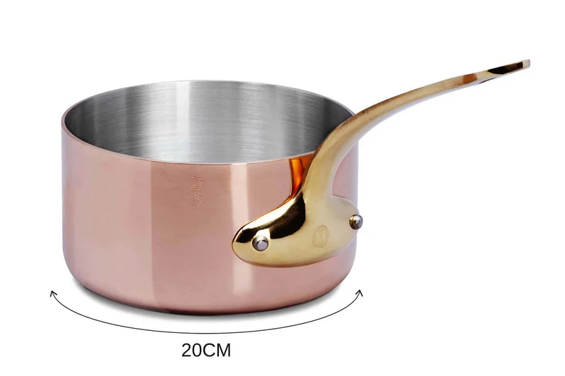 Casserole en cuivre inox Mauviel M'Héritage 200B compatible tous feux sauf induction