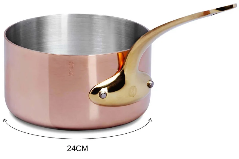Casserole en cuivre inox Mauviel M'Héritage 200B compatible tous feux sauf induction