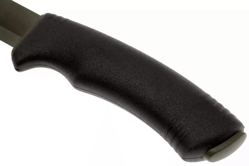 Couteau Mora Bushcraft 10791 lame noire carbone 10,9cm manche caoutchouc noir + étui