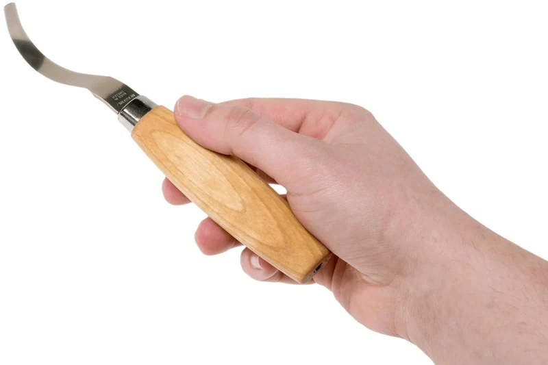 Couteau à sculpter Mora 163 double tranchant 13445 lame inox 7,4cm manche bouleau