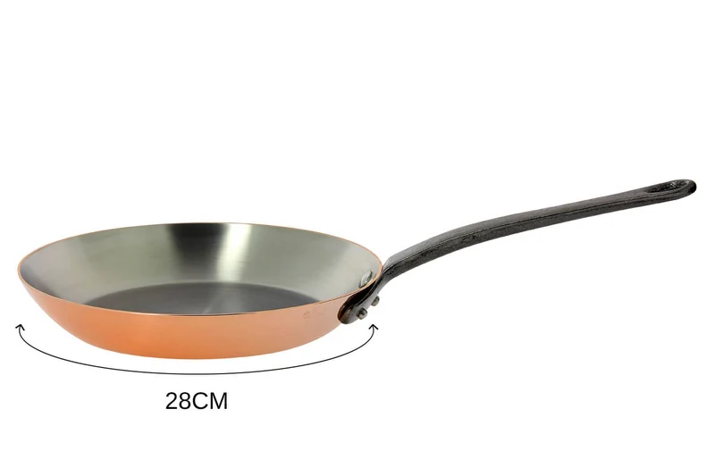 Poêle à frire en cuivre De Buyer Inocuivre poignée en fonte d'acier