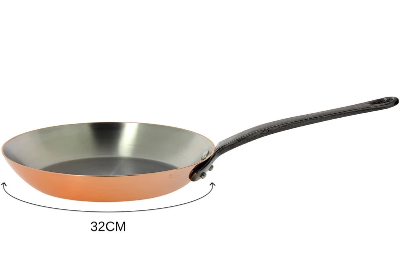 Poêle à frire en cuivre De Buyer Inocuivre poignée en fonte d'acier