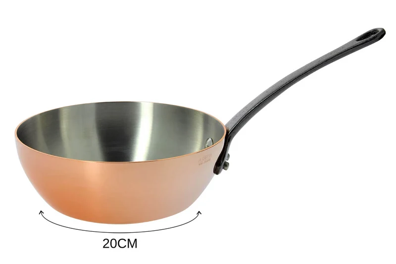 Sauteuse bombée en cuivre De Buyer Inocuivre poignée en fonte d'acier