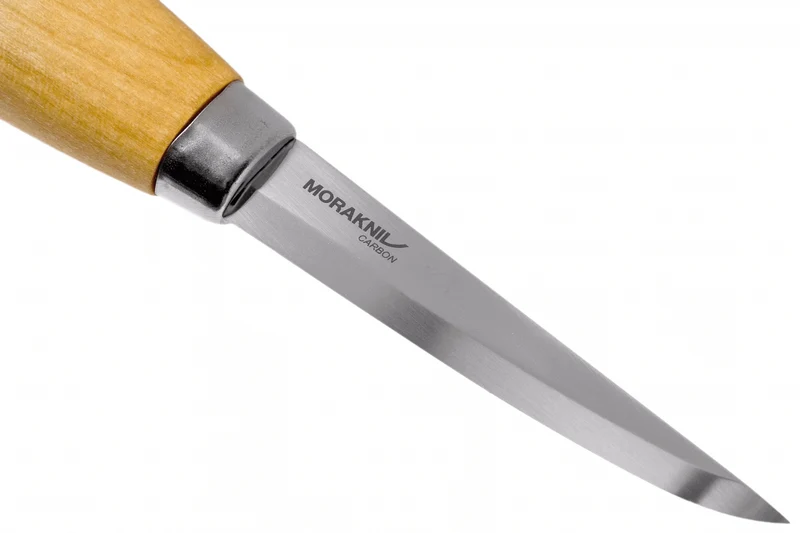 Couteau à sculpter Mora 106 106.1630 lame carbone laminé 8,2cm manche bouleau + étui