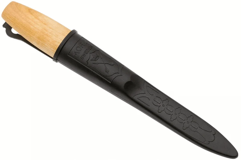 Couteau à sculpter Mora 106 106.1630 lame carbone laminé 8,2cm manche bouleau + étui