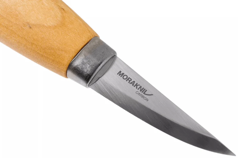 Couteau à sculpter Mora 120 106.1600 lame carbone laminé 6cm manche bouleau + étui