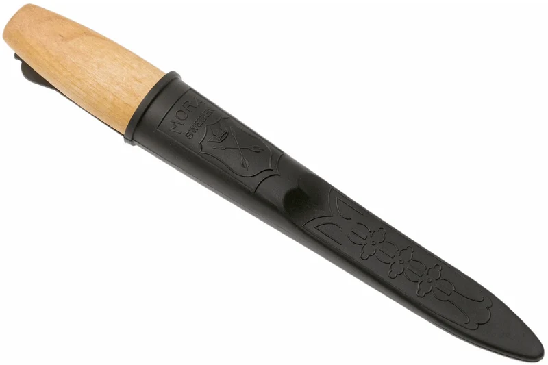 Couteau à sculpter Mora 120 106.1600 lame carbone laminé 6cm manche bouleau + étui