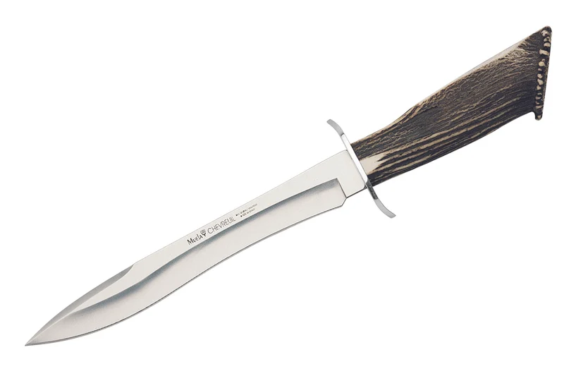 Couteau Muela Chevreuil 9220 lame en inox 22cm manche en bois de Cerf + étui en cuir