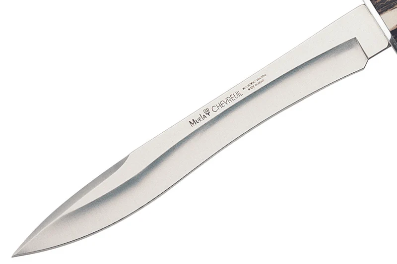 Couteau Muela Chevreuil 9220 lame en inox 22cm manche en bois de Cerf + étui en cuir