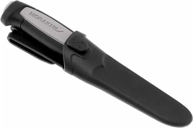 Couteau Mora Pro Robust 12249 lame carbone 9,1cm manche caoutchouc gris + étui